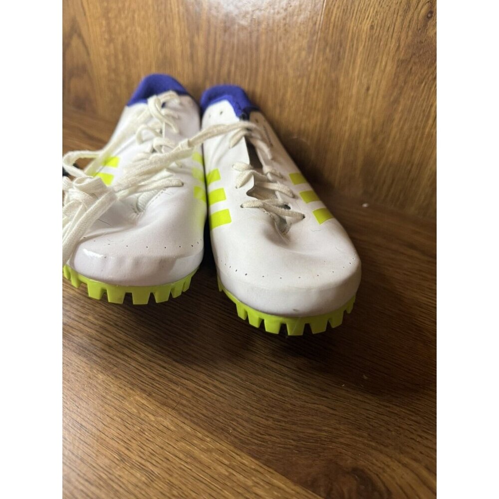 Adidas Sprintstar Track & Field Spikes White/Neon/Blue CP9081‎ Size 8.5